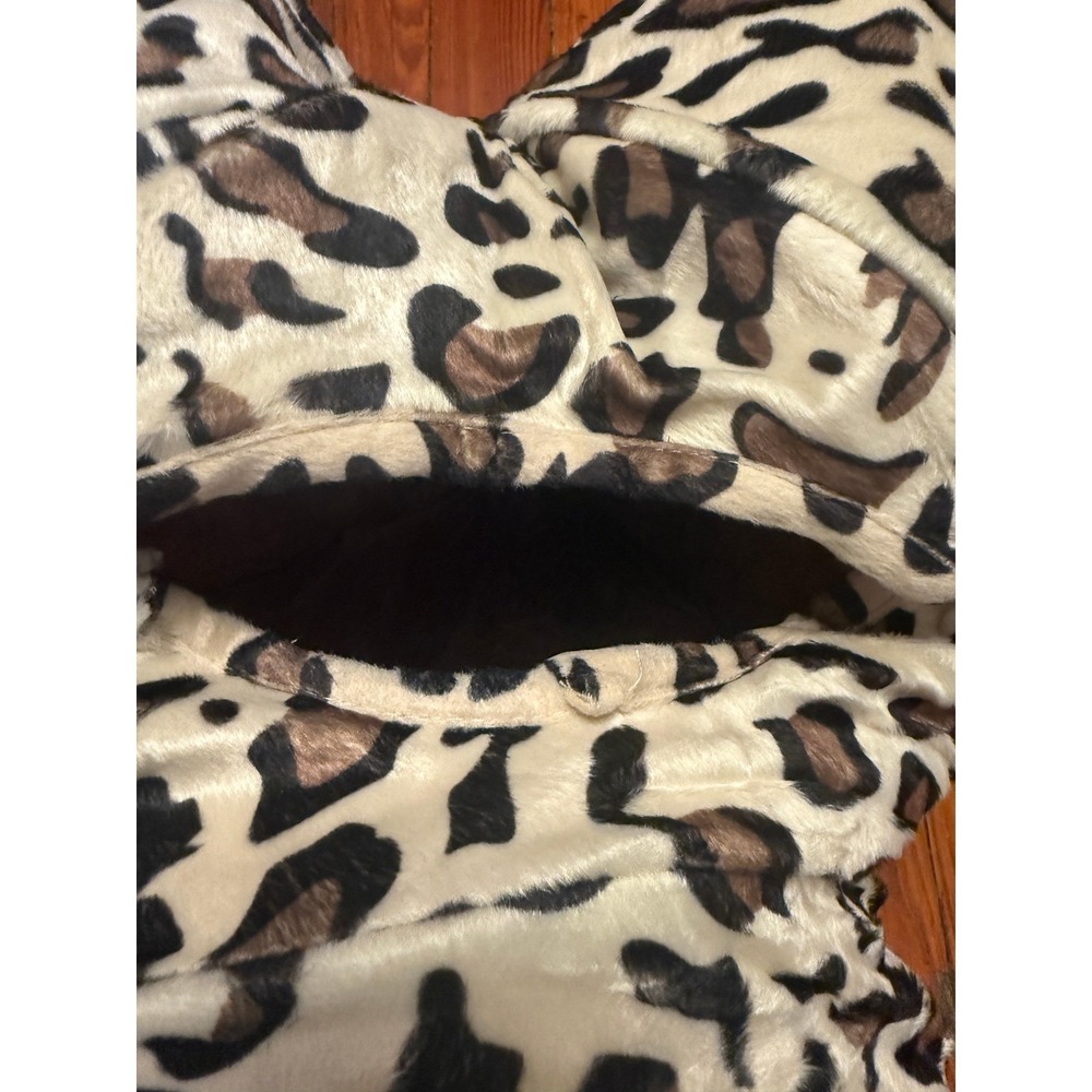 Leopard Print 3-Way Cat Tunnel Collapsible Pet Play Tube with Hanging Toy - Picture 7 of 11